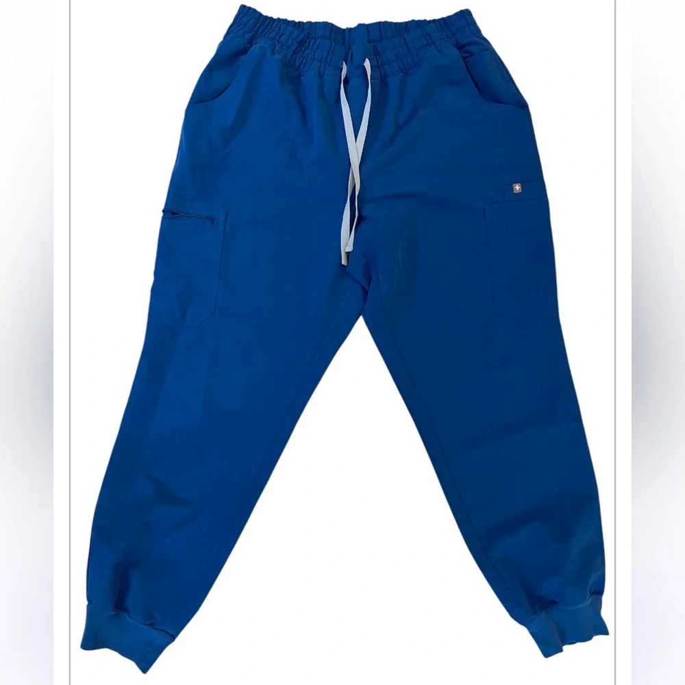 FIGS Scrub Jogger Pants Blue XL Men’s Workwear Medical Scrubs Flawed‎ Zipper